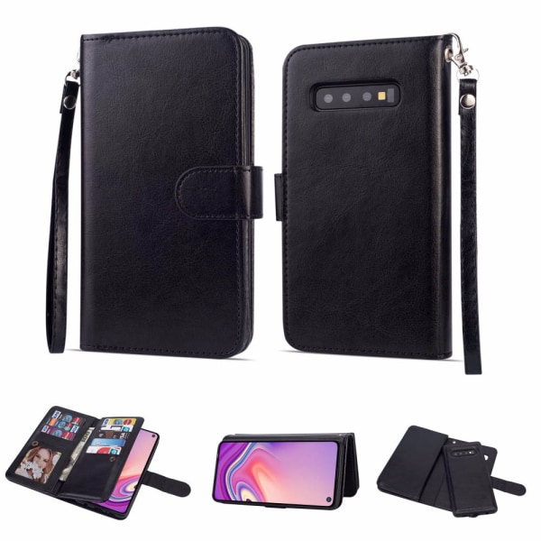 Elegant fleksibelt pung etui LEMAN - Samsung Galaxy S10+ Svart