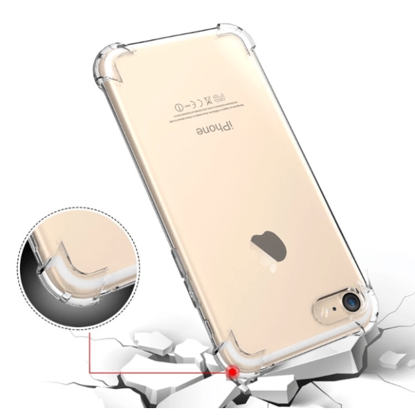 Praktiskt Silikonskal extra tjocka hörn för iPhone 7 Anti-Knock Guld
