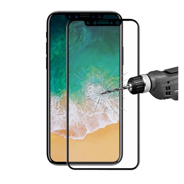 iPhone X - 2-PACK Skärmskydd av ProGuard (3D/HD-Clear) Fullfit Svart