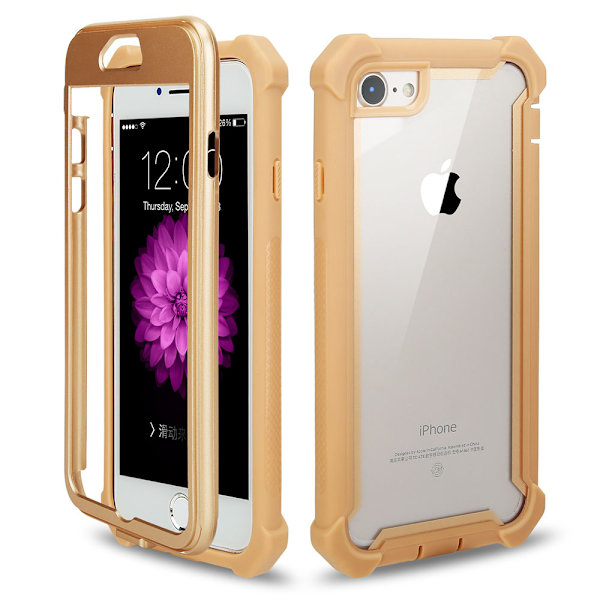 iPhone 7 - Stötdämpande Stilrent Fodral ARMY Guld