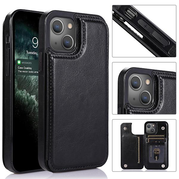iPhone 13 - Smart & Praktisk Skal med Kortholder Brun