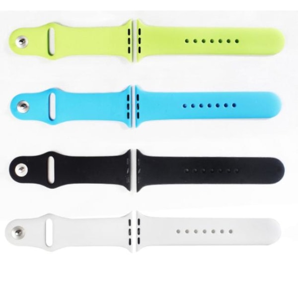 Apple Watch 42mm - Silikonerem fra LEMAN (Original) Vit L