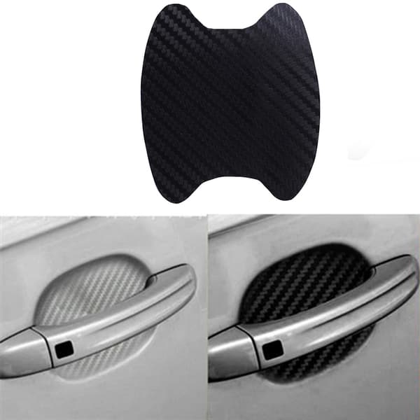 Karbonfiber Dörrhandtags Fördjupnings Skydd (4-Pack) Silver