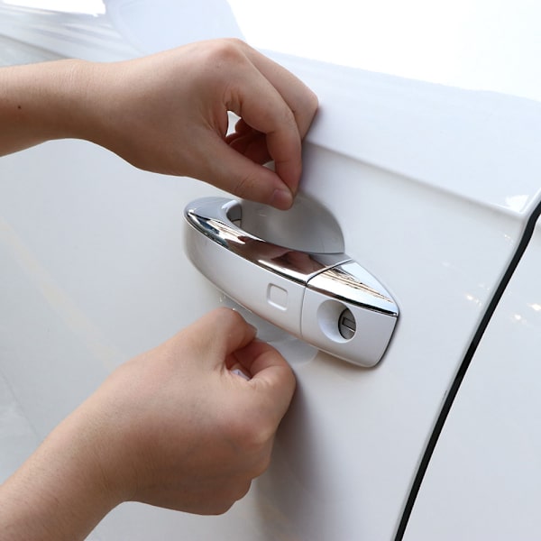 Skydd för Dörrhandtags Fördjupning (4-Pack) Transparent/Genomskinlig