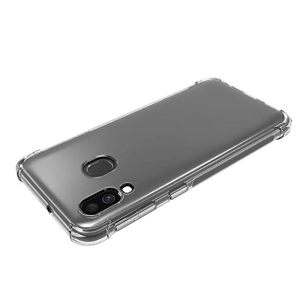 Robust Praktiskt Silikonskal - Samsung Galaxy A40 Transparent/Genomskinlig