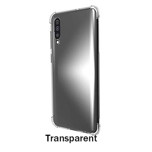 Samsung Galaxy A50 - Iskuja vaimentava Floveme-silikonisuoja Transparent/Genomskinlig