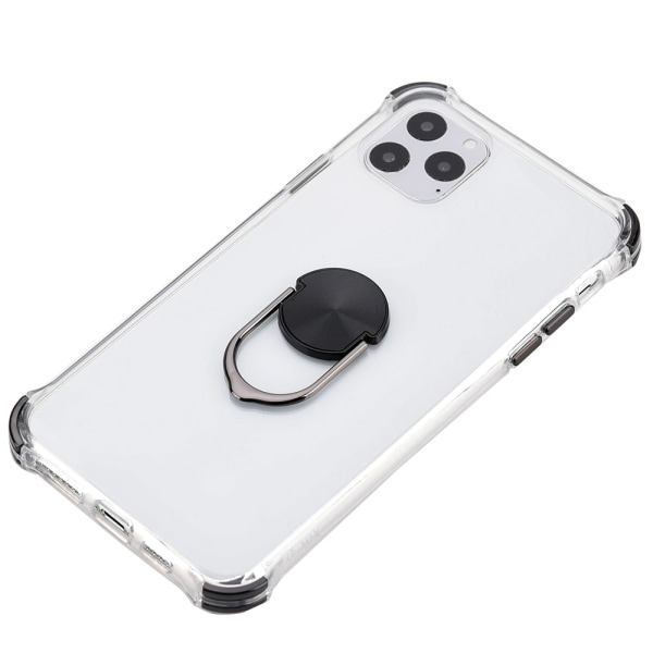 iPhone 11 Pro Max - Beskyttende praktisk cover med ringholder Blå