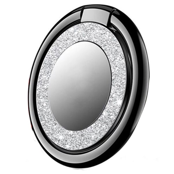 Exklusiv Glitter diamant Ringhållare Silver