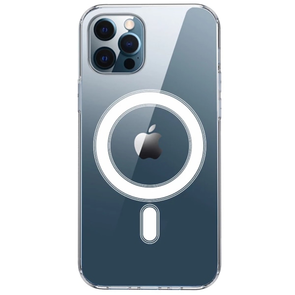 Magnetisk Magsafe iPhone 12 Pro-deksel Genomskinlig