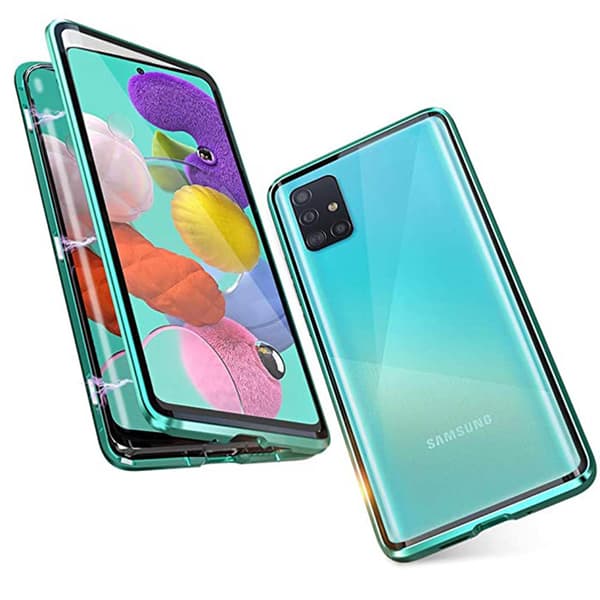 Samsung Galaxy A71 - Full Cover Magnetic Cover Silver