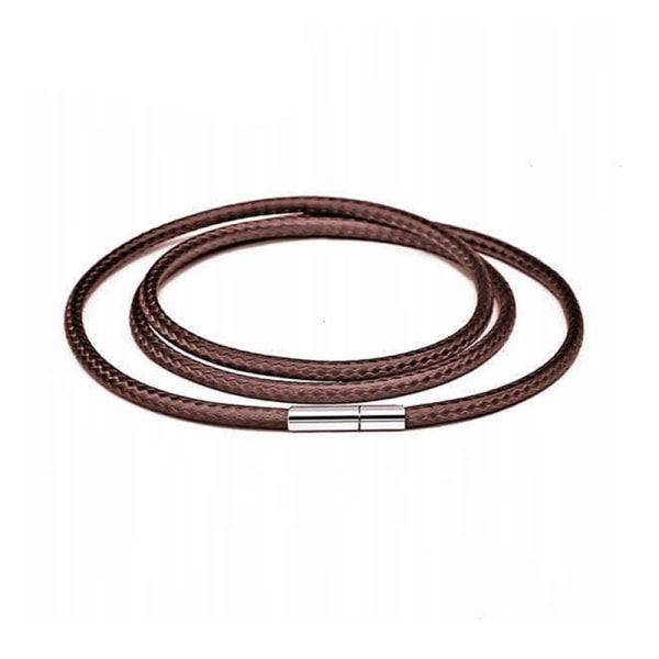 Elegant Tunt PU-Läder Halsband Brun
