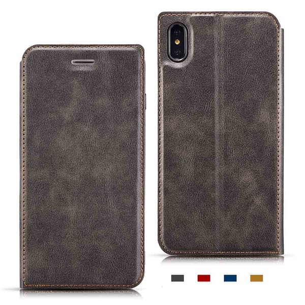 iPhone XS Max - Praktiskt Vintage Plånboksfodral Blå Blå