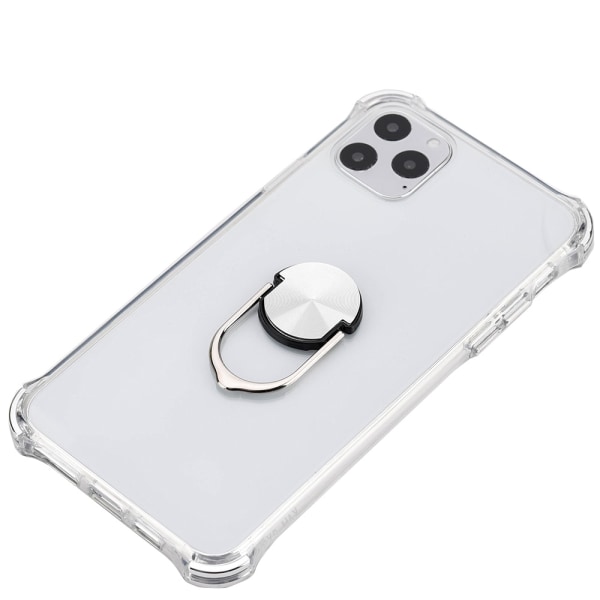 Kansi sormustelineellä - iPhone 11 Pro Silver