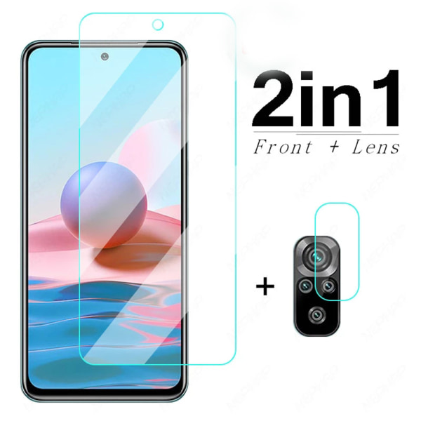 2-PACK Redmi Note 10S Skärmskydd + Kameralinsskydd HD 0,3mm Transparent/Genomskinlig