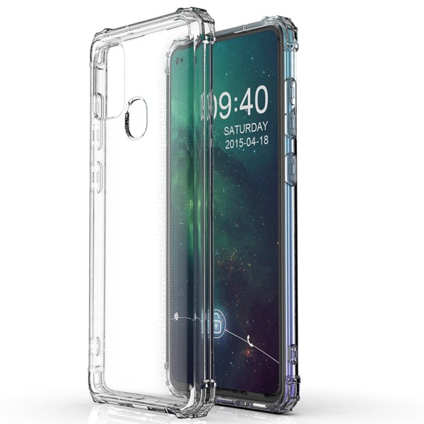 Samsung Galaxy A21S - Kraftfullt Floveme Silikonskal Transparent/Genomskinlig