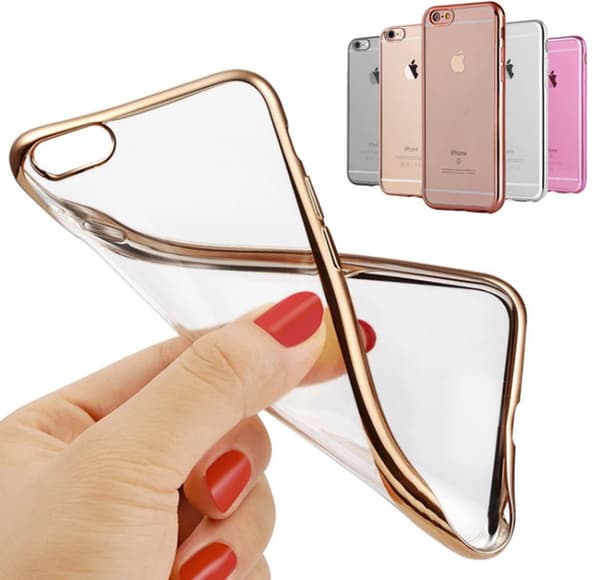 iPhone 6/6S Plus - Stilrent Silikonskal från LEMAN Silver/Grå Grå