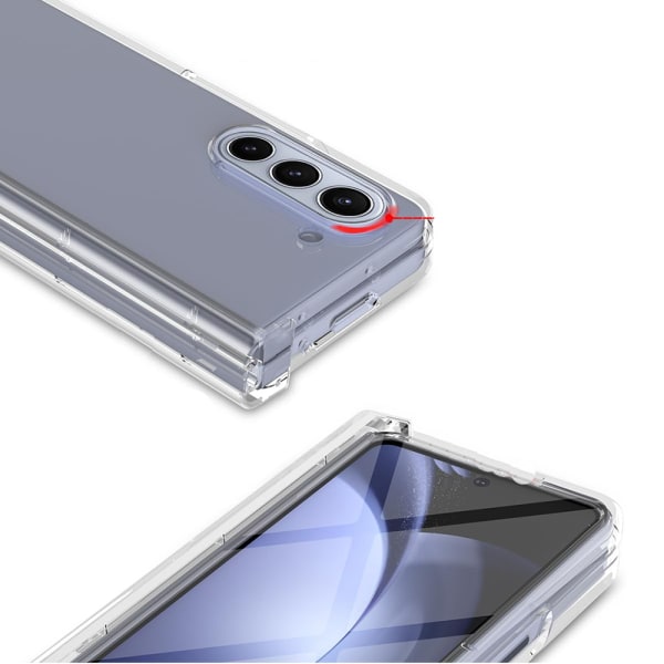 Blødt silikone TPU/PC cellulært etui til Samsung Galaxy Z Fold 5 Transparent