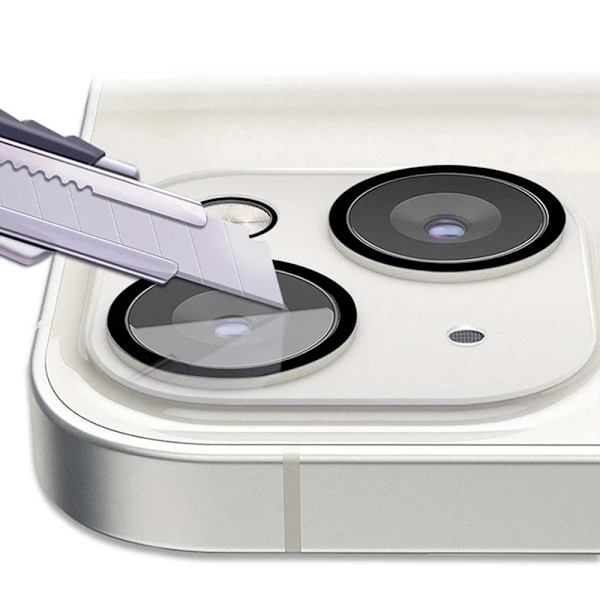 2-PACK iPhone 13 2.5D HD Kameralinsskydd Transparent/Genomskinlig