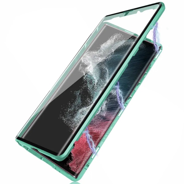 Samsung Galaxy S24 Plus - Kraftig dobbel magnetisk deksel Green