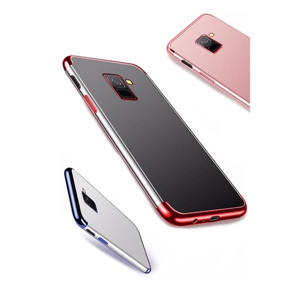 Samsung Galaxy A8 2018 - Electro-Plated Skal av Silikon Blå Blå