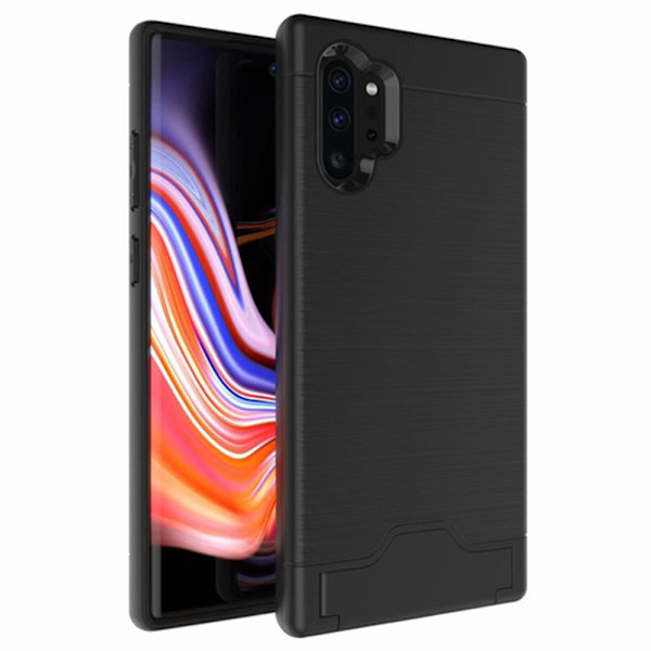 Samsung Galaxy Note10 Plus - Elegant Skal med Kortfack Grön