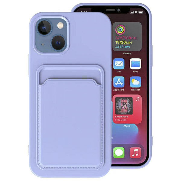 iPhone 14 Plus - Smart og stilfuldt cover med kortholder Mörkblå