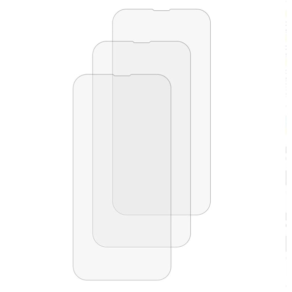 3-PACK 3in1 iPhone 14 Pro Max Fram- & Baksida Kameralins 0,3mm Transparent