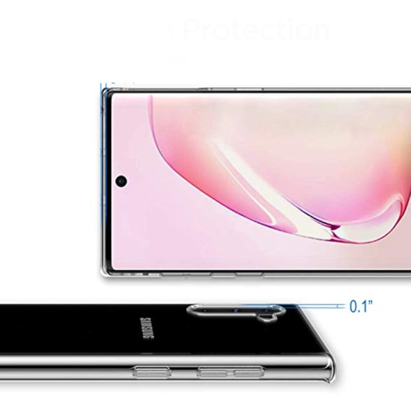 Samsung Galaxy Note 10 - Gennemtænkt Floveme Silikone Cover Transparent/Genomskinlig
