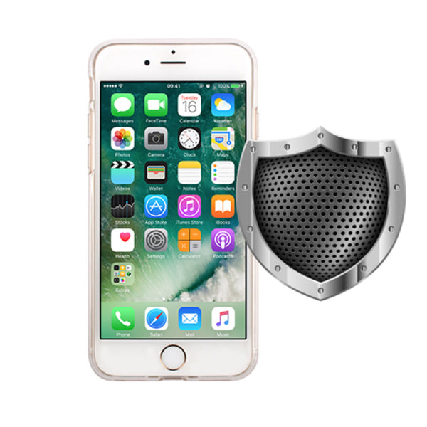 iPhone 8 Plus - Extra Skydd Silikonskal Transparent/Genomskinlig