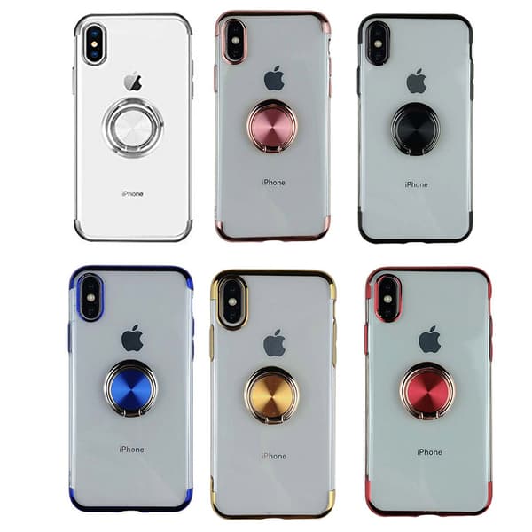Silikonskal med Ringhållare - iPhone XS Max Guld