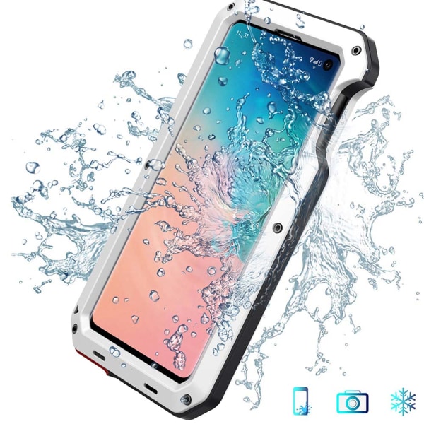 Samsung Galaxy S10E - Heavy Duty -alumiininen suojakuori Silver