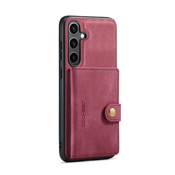 Læderpung med magnetisk holder til Galaxy S24 Red