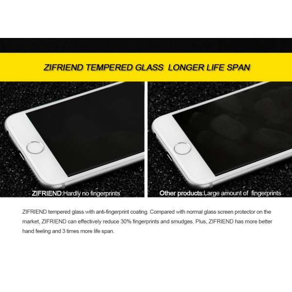 iPhone XS Max - Høykvalitets skjermbeskytter herdet glass ZIFRIEND Genomskinlig