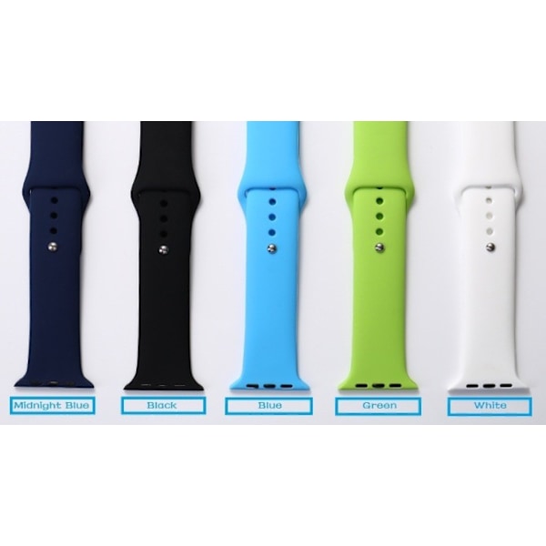 Apple Watch 42mm - Silikonerem fra LEMAN (Original) Mörkgrå M