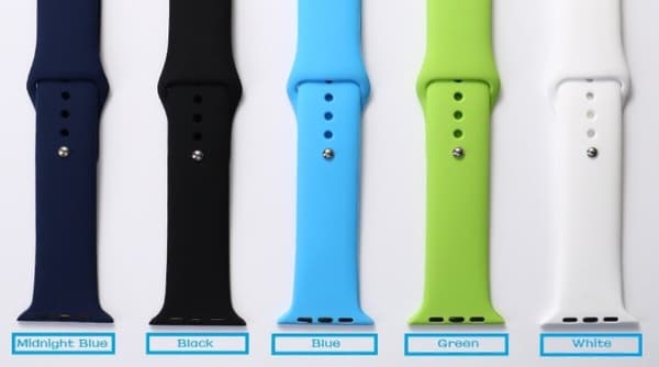 Apple Watch 42mm - Silikonerem fra LEMAN (Original) Mörkgrå Medium