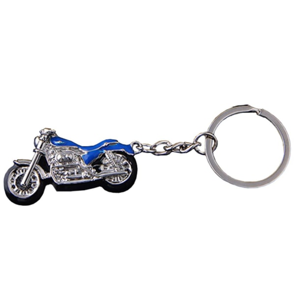 Stilren Motorcykel Nyckelring Blå
