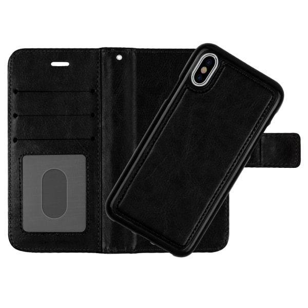 Tyylikäs kotelo lompakko- ja magneettitoiminnolla - iPhone X/XS Rosa