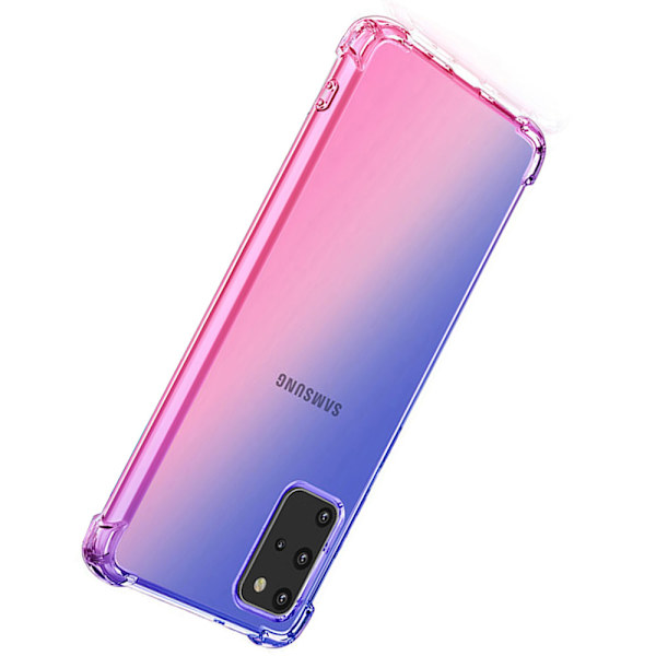 Samsung Galaxy S20 Plus - Kraftfullt Stöttåligt Skal Blå/Rosa