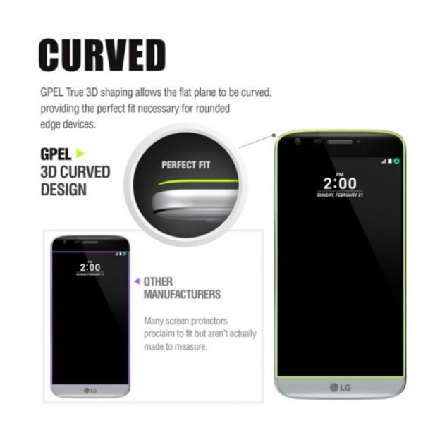 LG G5 - ProGuard (2-PACK) EXXO-Skärmskydd 3D (HD-Clear) Curved Guld