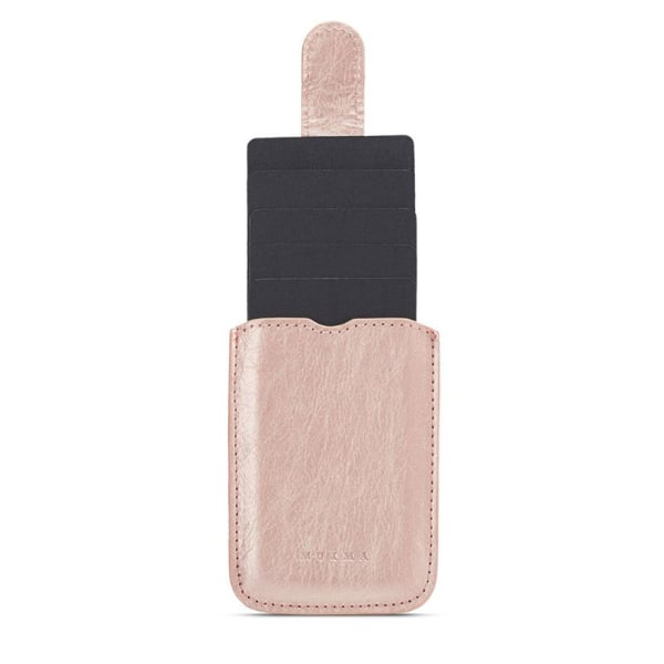 Praktiskt Självhäftande Korthållare i PU-Läder Roséguld