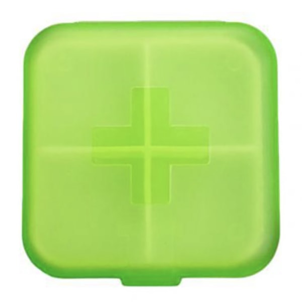 Dosett Medicinask Tablettask med 4 fack Grön