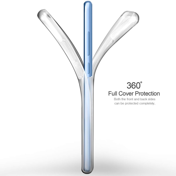Samsung A50 | 360° TPU Silikonfodral | Heltäckande Skydd Transparent/Genomskinlig