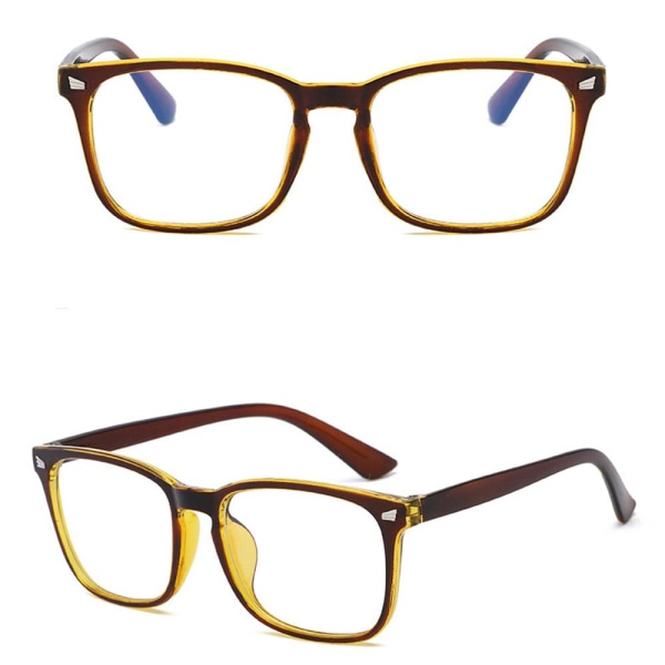 Anti-blå stilfulde briller Brun
