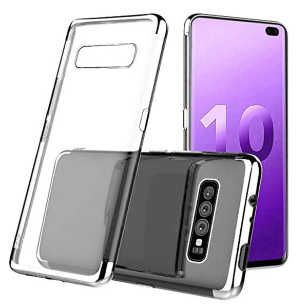 Effektfullt Skal av mjuk Silikon till Samsung Galaxy S10 Silver