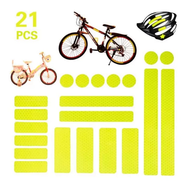 Reflex-Remsor i 21-Pack (Varierade Former) Blå