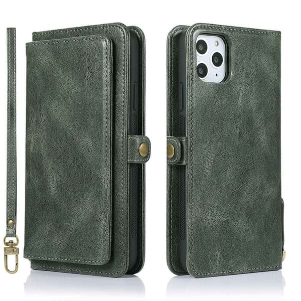 iPhone 11 Pro Max - Praktisk etui med dobbelt tegnebog Röd