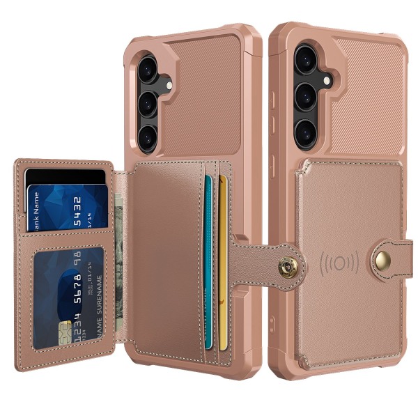 Samsung Galaxy A55 5G - PU-nahkakotelo magneettisella Röd