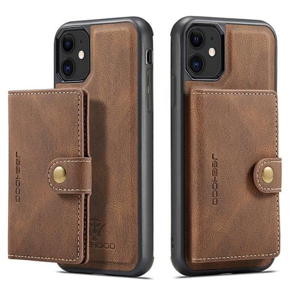 iPhone 11 - Praktisk stilfuldt cover med kortrum Svart