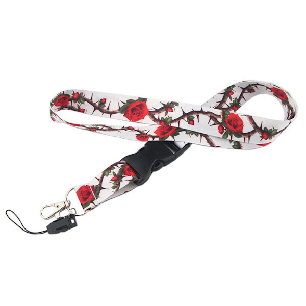 Elegant Nyckelband ROSOR Vit