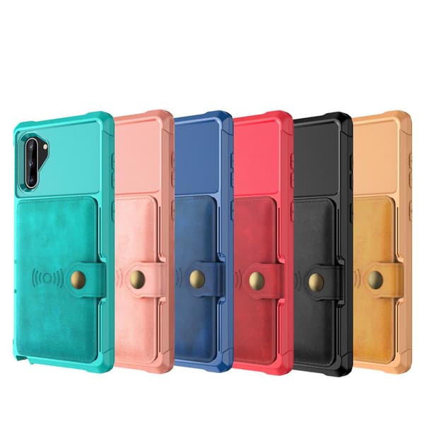 Samsung Galaxy Note10 - Stilfuldt cover med kortrum Brun